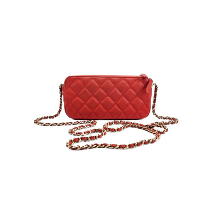 Chanel Caviar Quilted Small Clutch With Chain