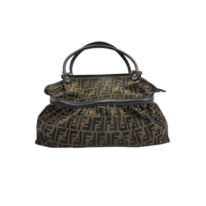 Fendi Tobacco Zucca Canvas and Leather Chef Shoulder Bag