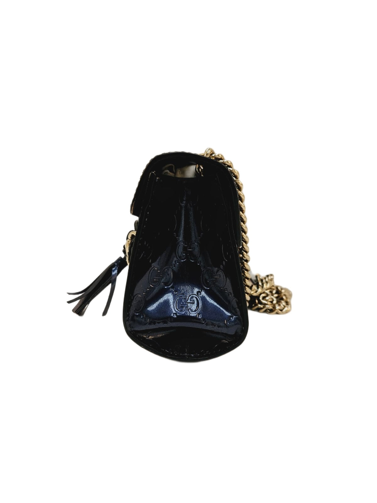 Gucci Nice Guccissima Patent Leather Mini Emily Chain Shoulder Bag