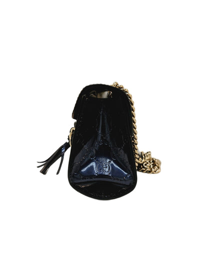 Gucci Nice Guccissima Patent Leather Mini Emily Chain Shoulder Bag