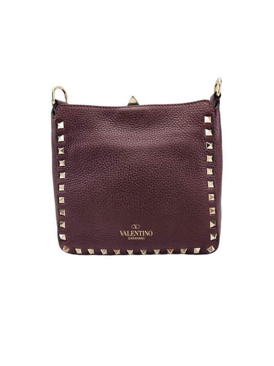 Valentino Rockstud Flip Lock Messenger Bag Leather