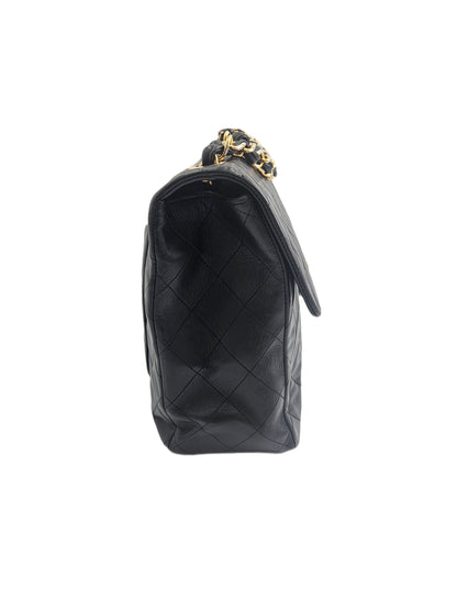 Chanel Black Maxi XL Classic Lambskin Single Flap