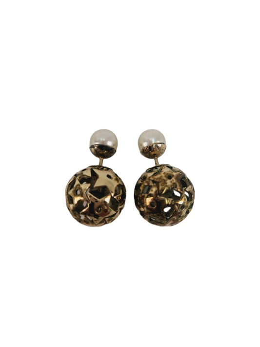 Dior Pearl Star Mise En Dior Tribal Earrings Gold