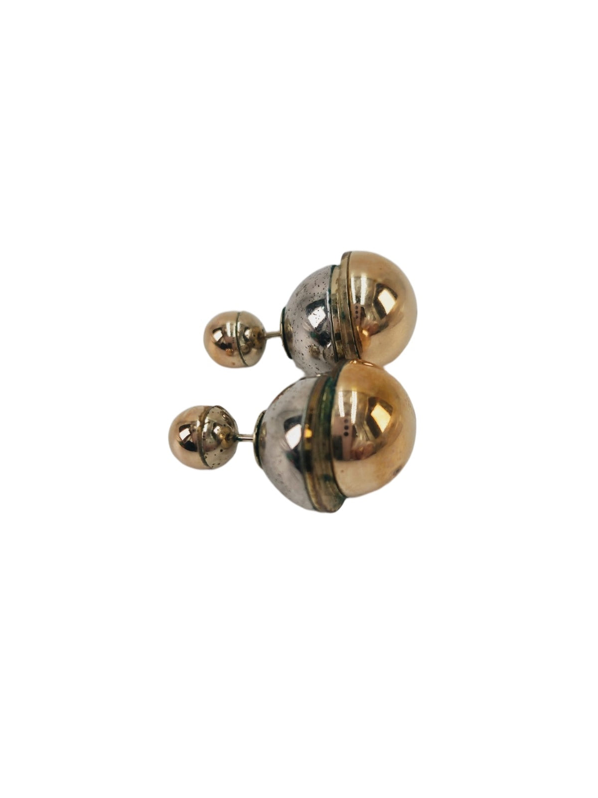 Dior Tribales Two Tone Metallic Stud Earrings