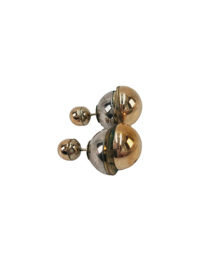 Dior Tribales Two Tone Metallic Stud Earrings