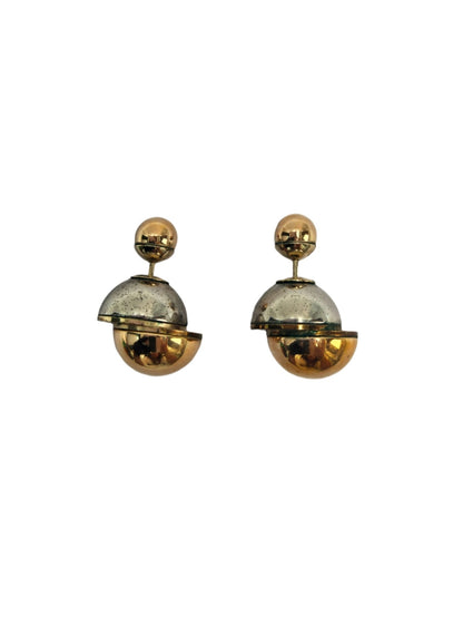 Dior Tribales Two Tone Metallic Stud Earrings