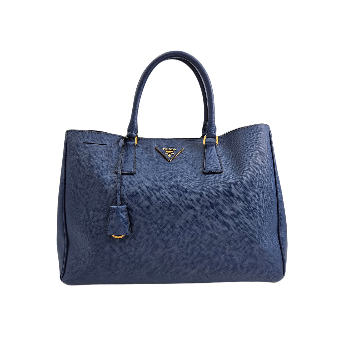 Prada Navy Blue Saffiano Lux Leather  Gardener's Tote