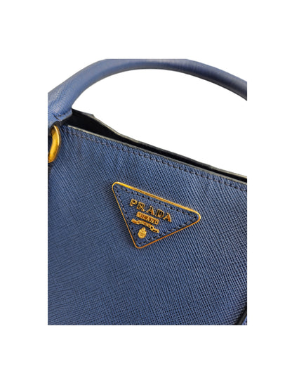 Prada Navy Blue Saffiano Lux Leather  Gardener's Tote