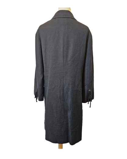 Chanel Gray Draw String Coat