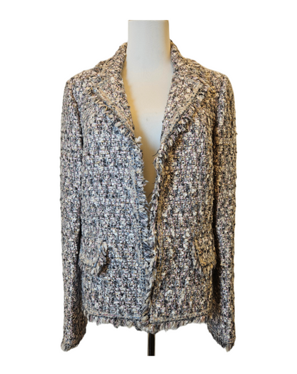 Chanel  Multicolor Tweed Fringed Jacket