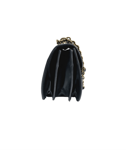 Bottega Veneta Black City Knot Leather Shoulder Bag