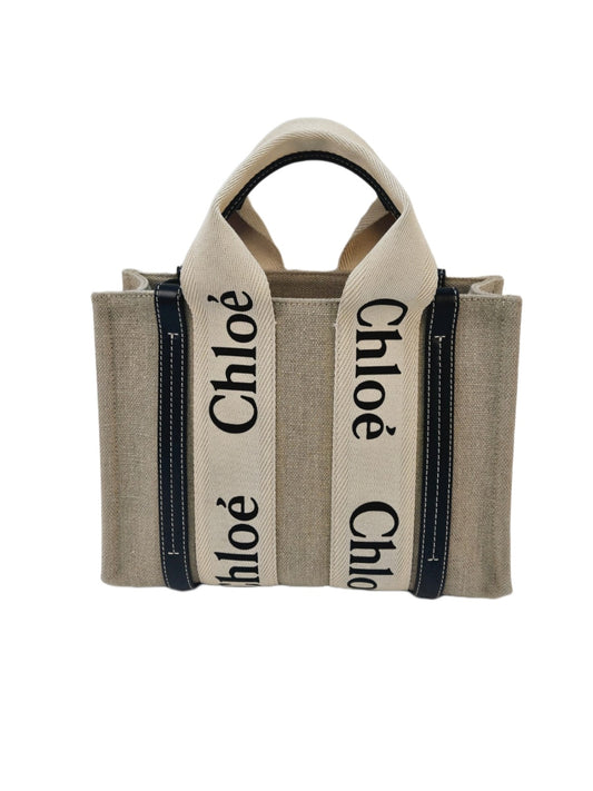 Chloe Canvas Woody Tote Bag Cloth