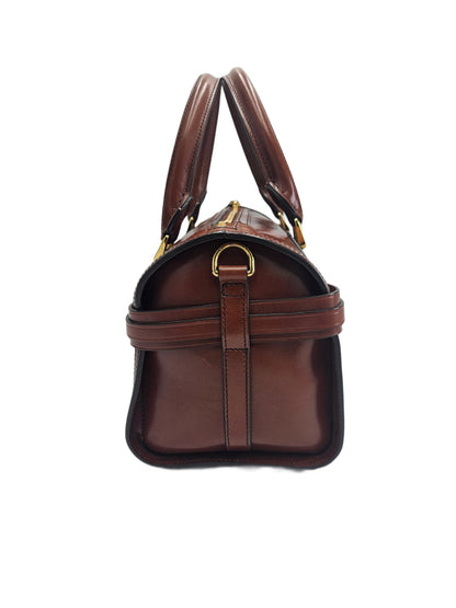 Burberry Bridle Leather Belted Bowler Bag