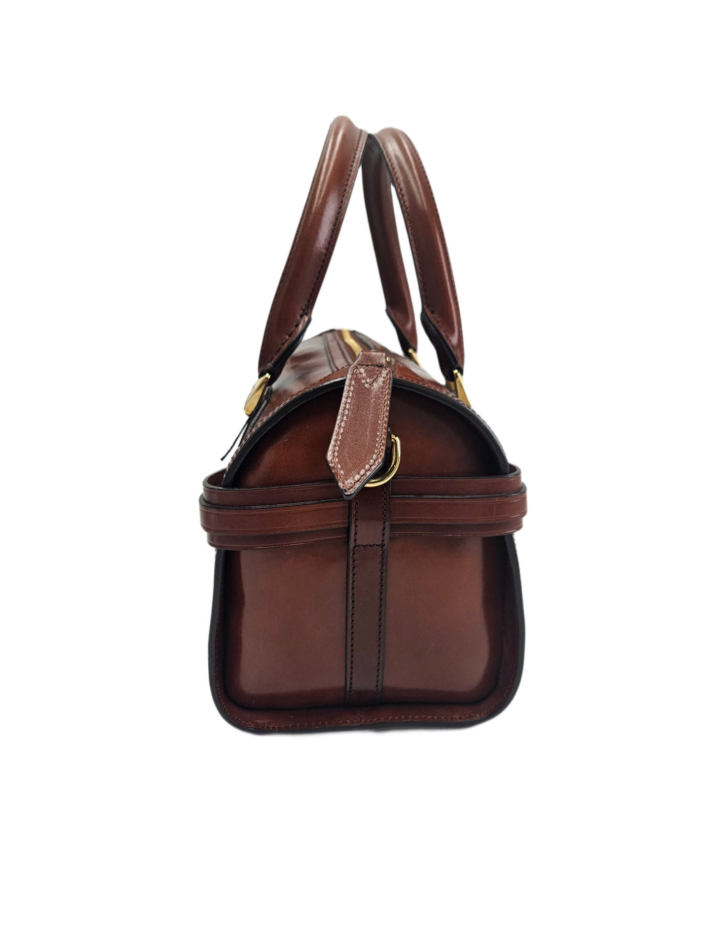 Burberry Bridle Leather Belted Bowler Bag