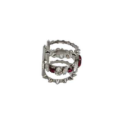 Philipp Plein Crystal Spike Cuff Bracelet