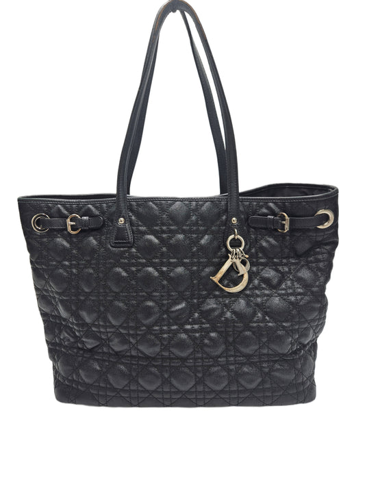 Dior Black Coated Canvas ‘Panarea’ Medium Tote