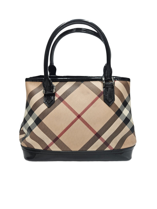 Burberry Nova Check PVC and Patent Leather Eden Tote