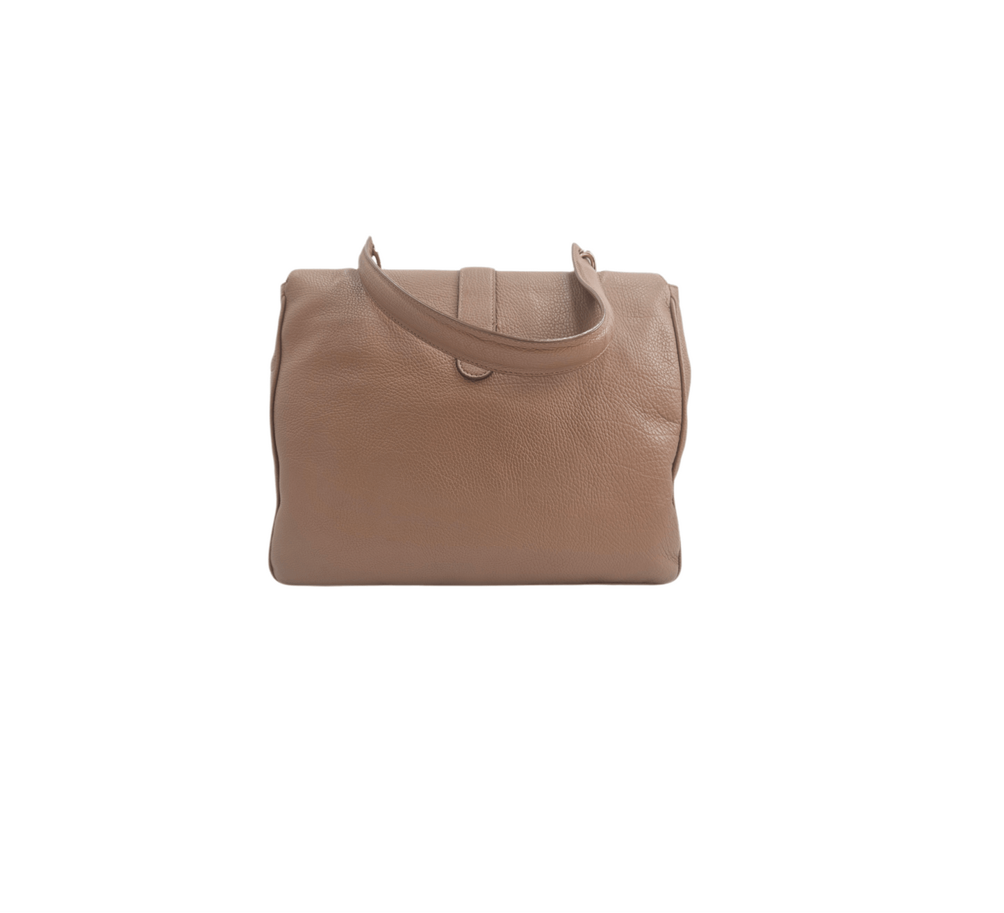 Balenciaga Beige Leather Tube Clasp Top Handle Bag