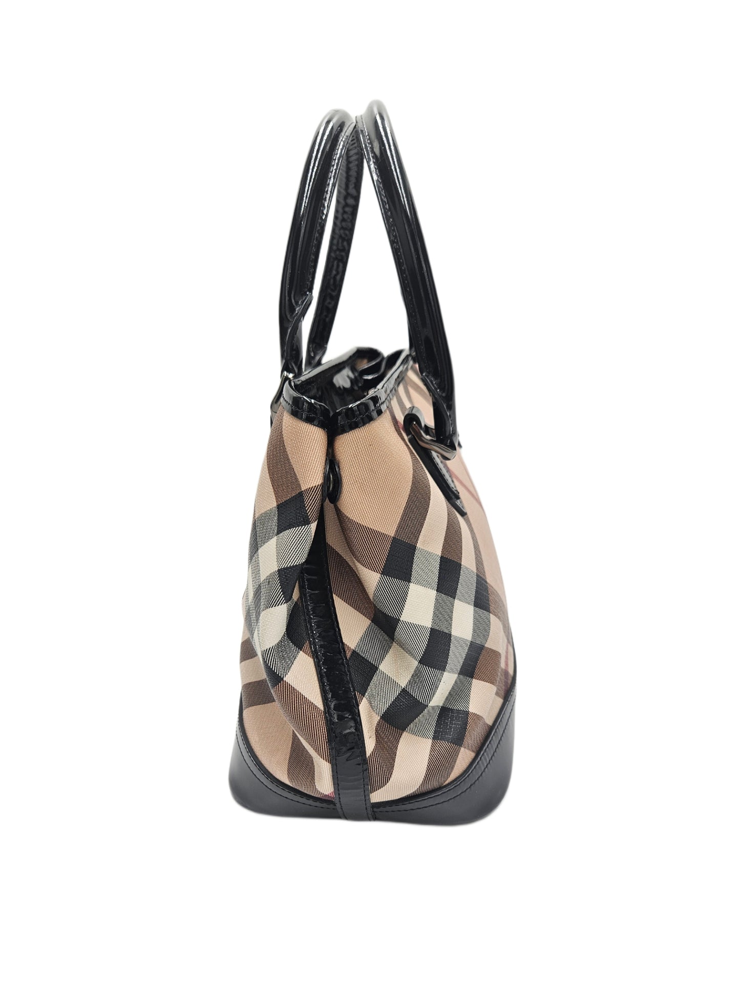 Burberry Nova Check PVC and Patent Leather Eden Tote