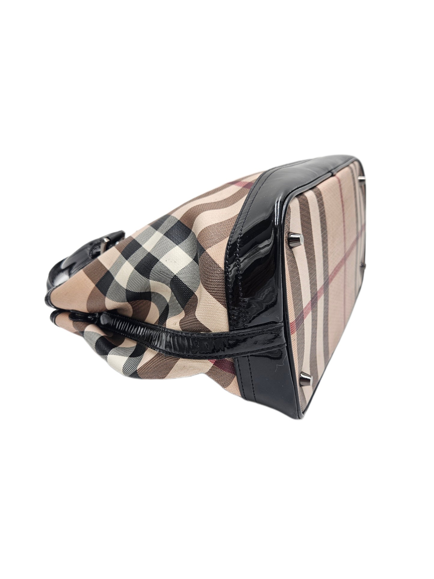 Burberry Nova Check PVC and Patent Leather Eden Tote