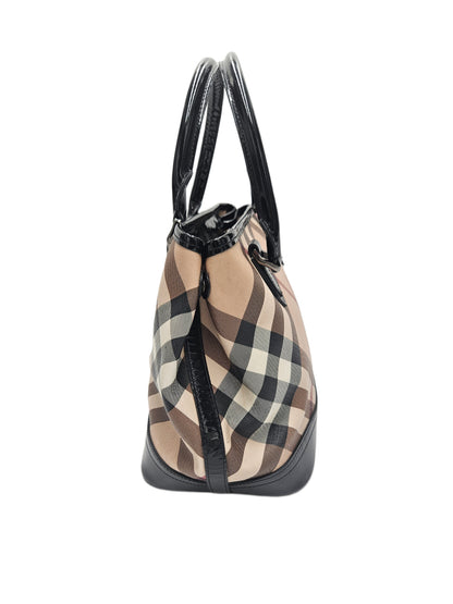 Burberry Nova Check PVC and Patent Leather Eden Tote