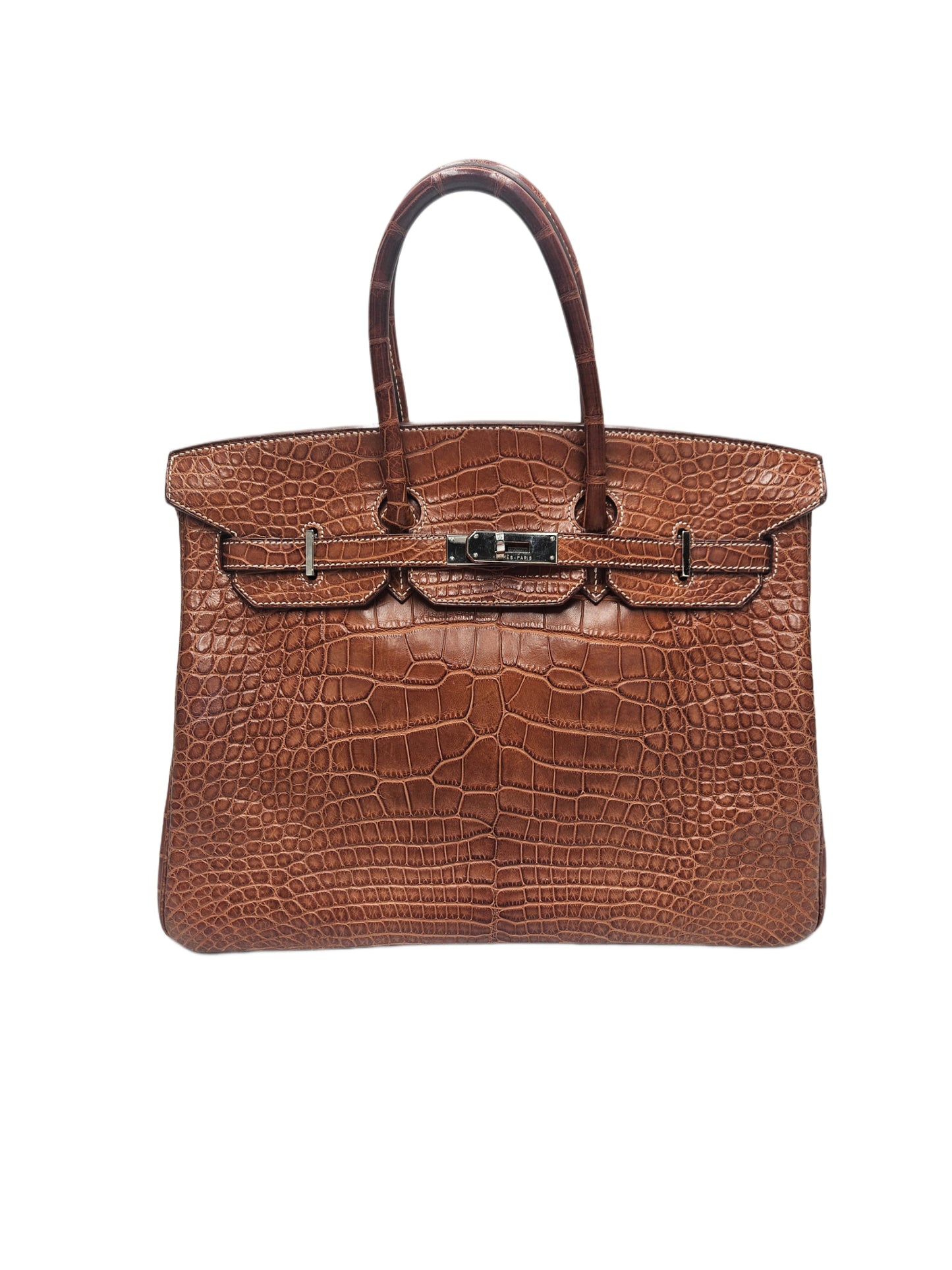 Hermès Fauve Matte Mississippi Alligator Palladium Hardware Birkin 35 Bag