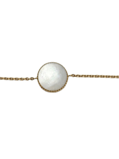 Christian Dior 18K Yellow Gold Diamond Mother of Pearl Rose Des Vents Bracelet