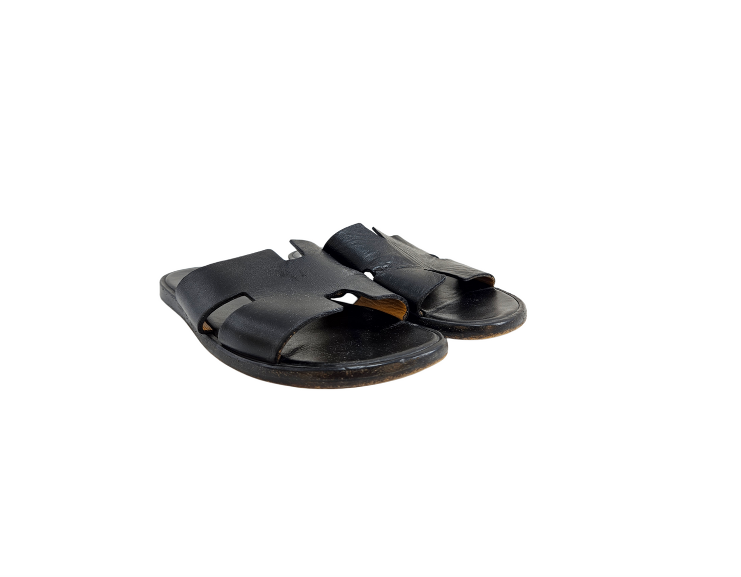 Hermes Black Izmir Sandal Size EU 40