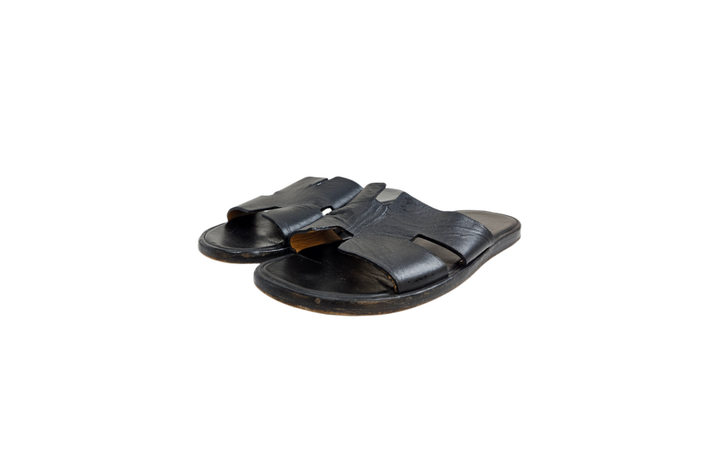 Hermes Black Izmir Sandal Size EU 40