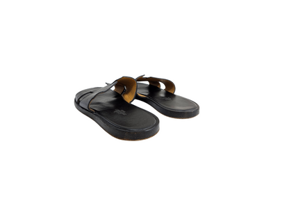 Hermes Black Izmir Sandal Size EU 40