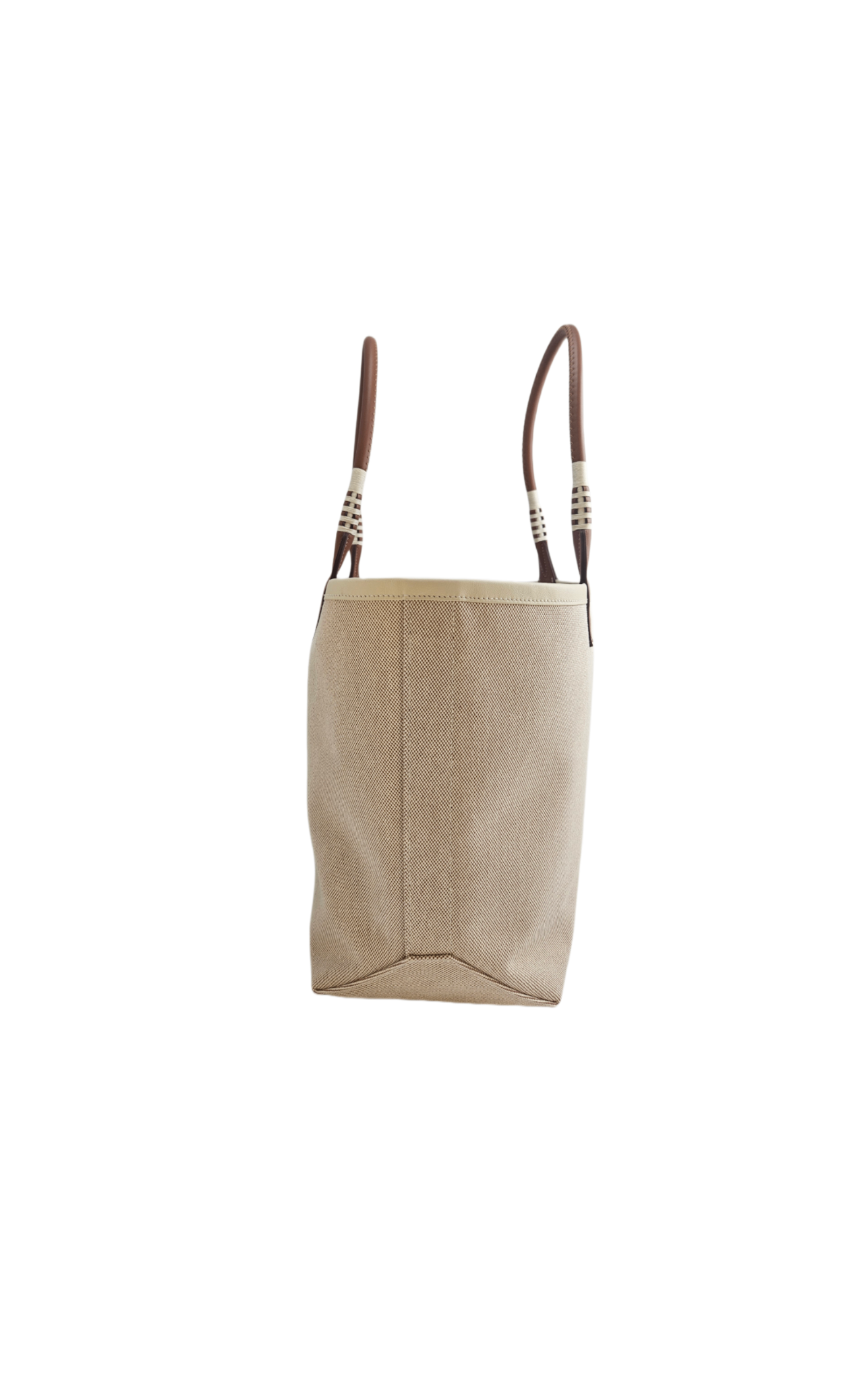 Hermes Beige Canvas Steeple Tote Bag