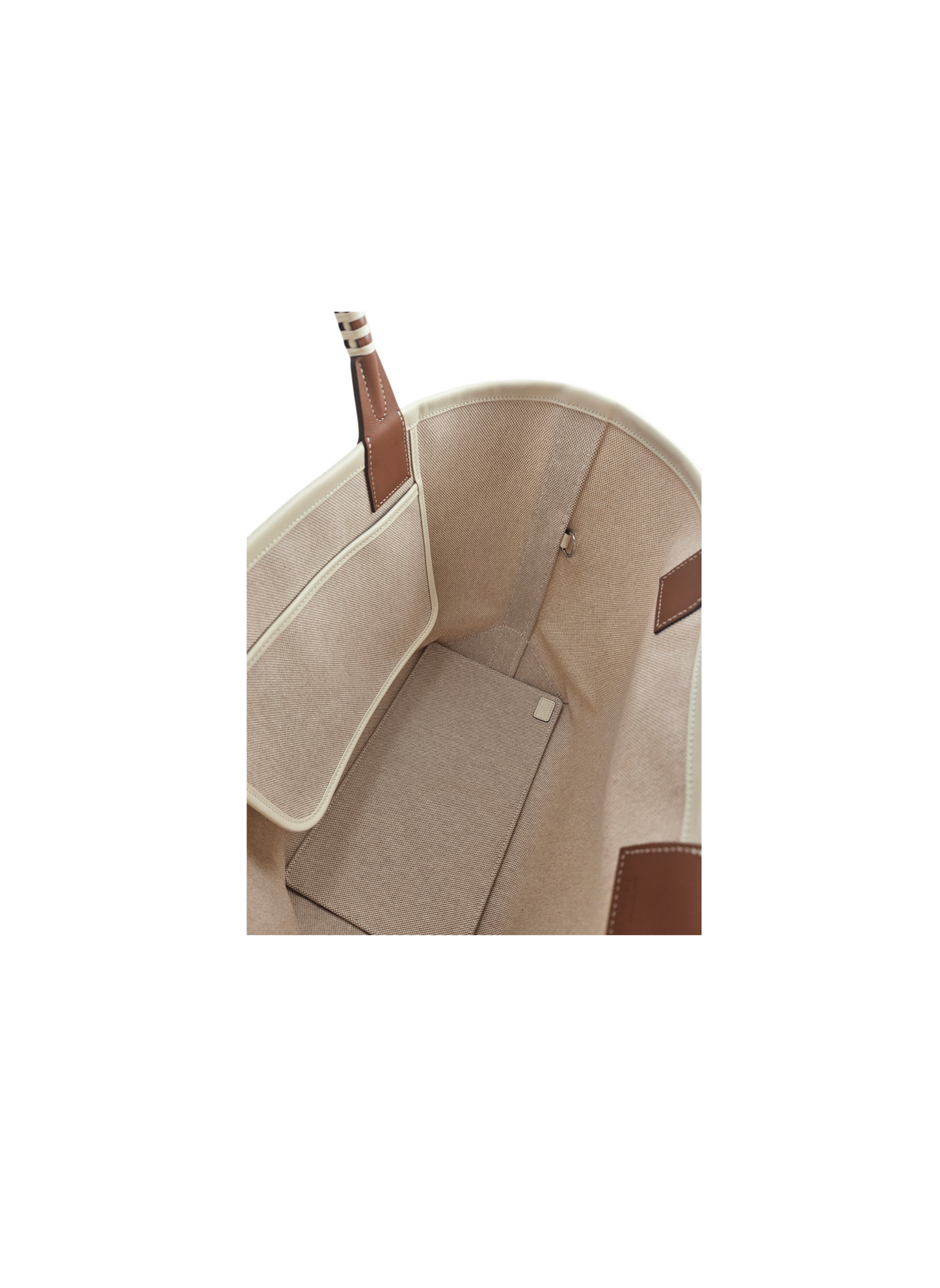 Hermes Beige Canvas Steeple Tote Bag