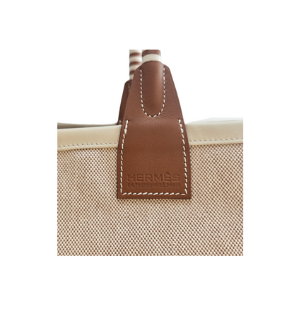 Hermes Beige Canvas Steeple Tote Bag