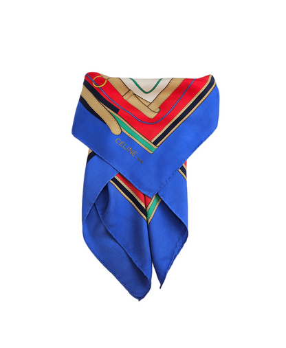 Celine Multicolor Printed ScardSilk Scarf