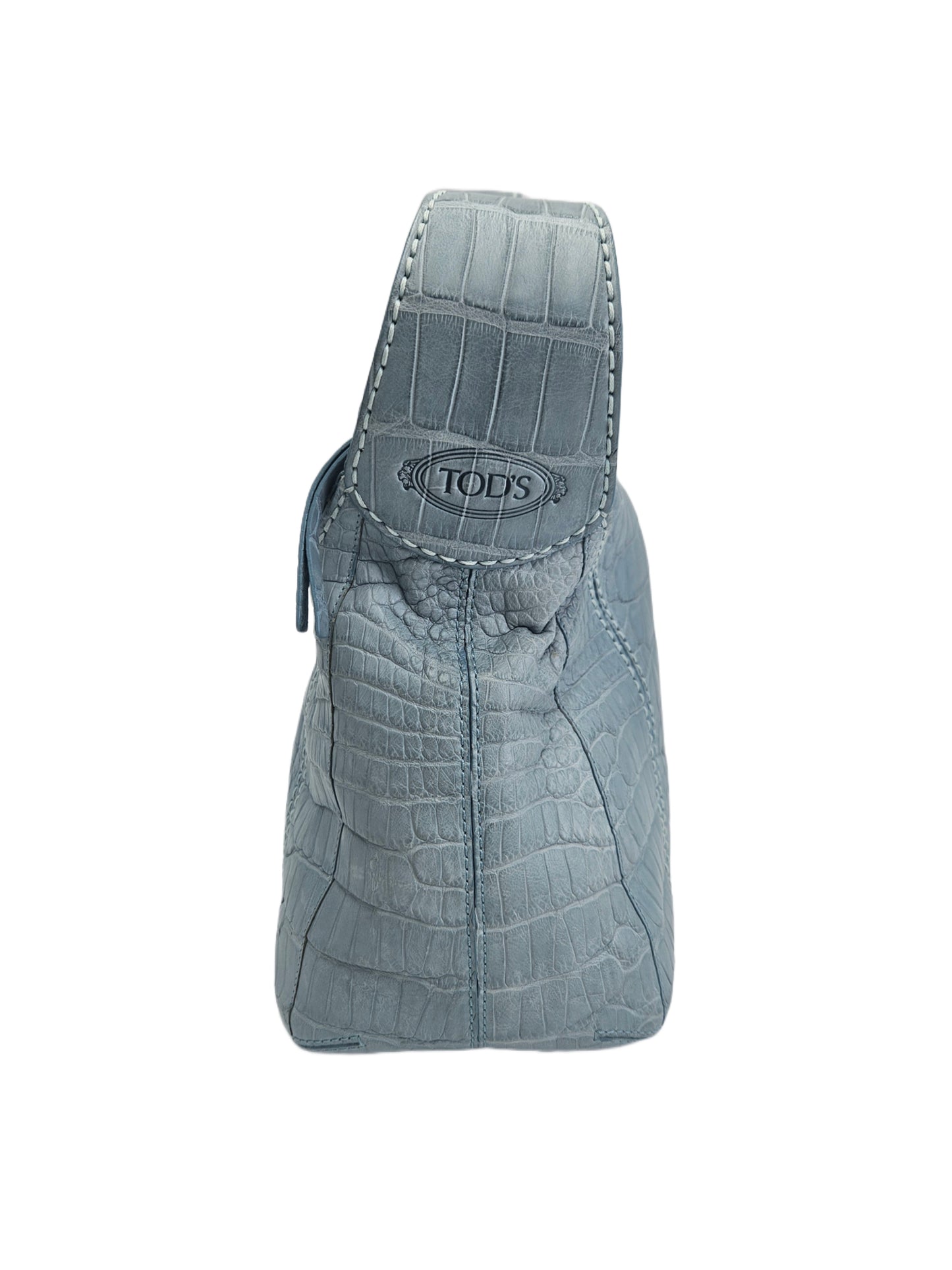 Tods Croco Embossed Shoulder Bag