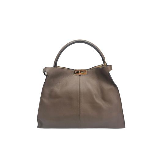 Fendi Vitello Peekaboo X-Lite Maya Mogano Panna