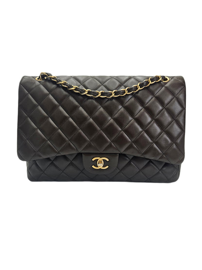 Chanel Lambskin Quilted Leather Maxi Classic Single Flap Bag GHW