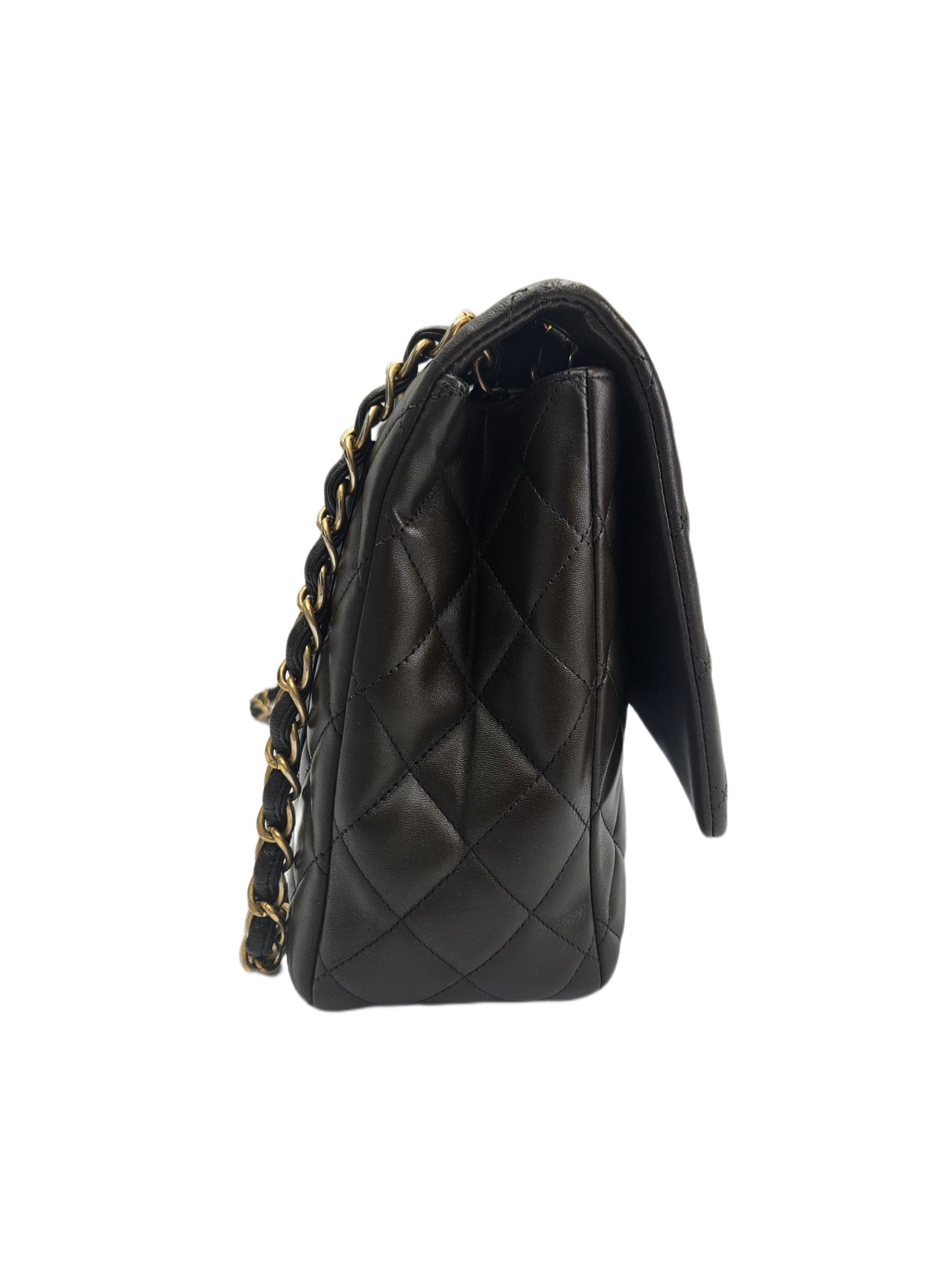 Chanel Lambskin Quilted Leather Maxi Classic Single Flap Bag GHW