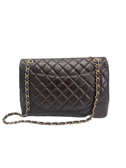 Chanel Lambskin Quilted Leather Maxi Classic Single Flap Bag GHW