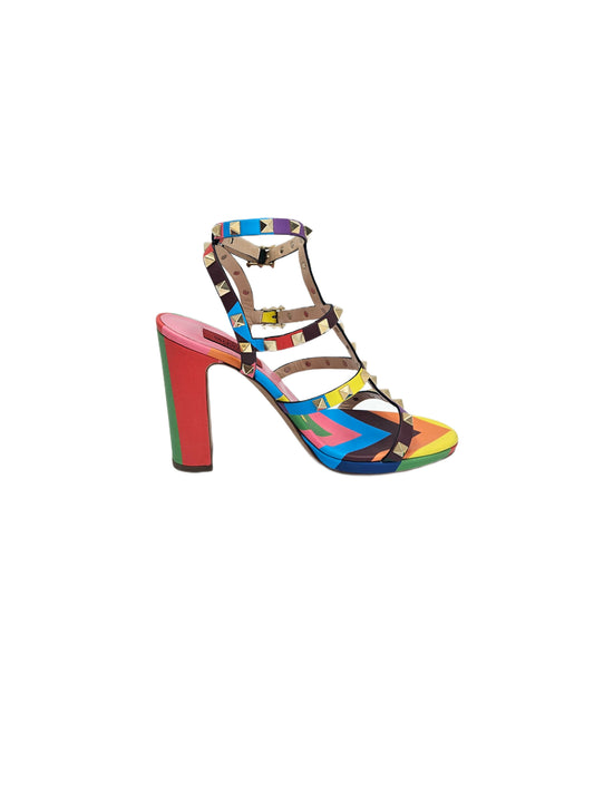 Valentino Rockstud Multicolor  Sandal 38 EU