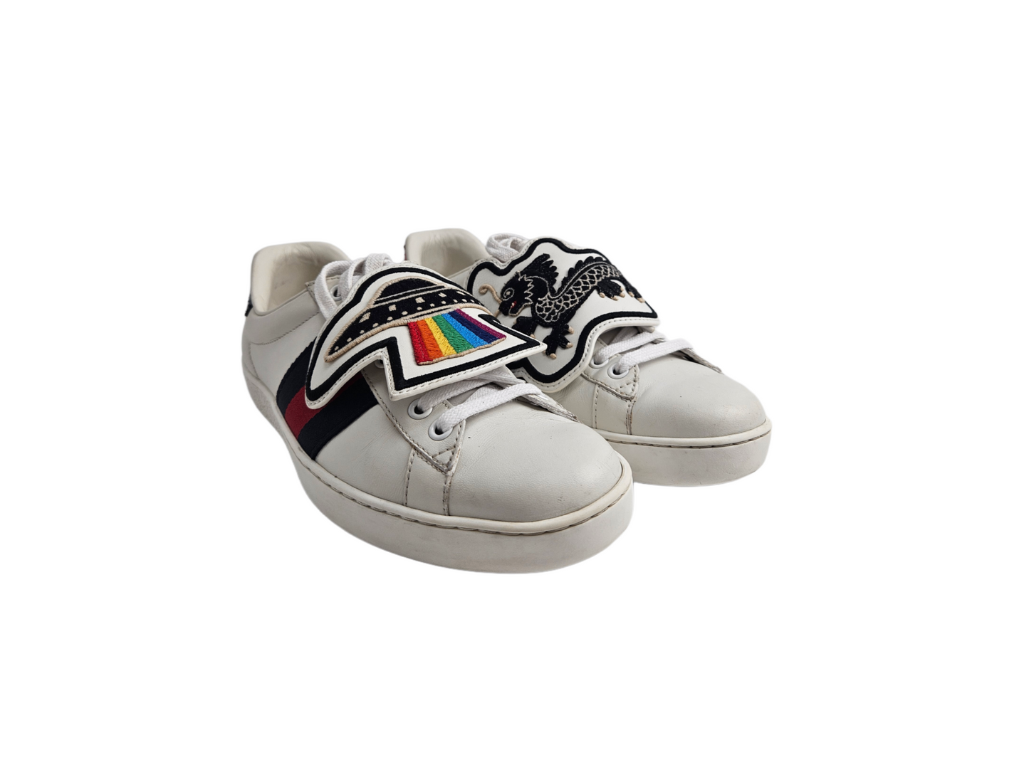 Gucci Ace Removable Patches Sneaker Size EU 38