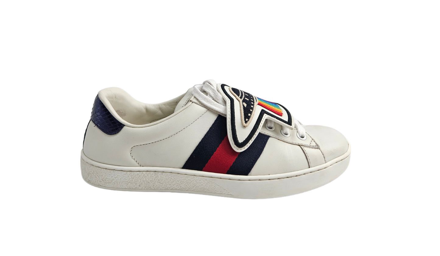 Gucci Ace Removable Patches Sneaker Size EU 38