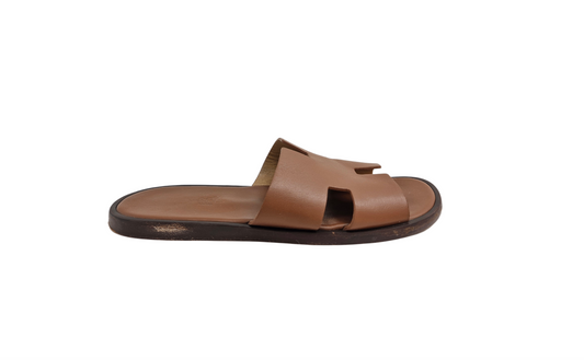 Hermes Brown Izmir Men's Sandal Size EU 40.5