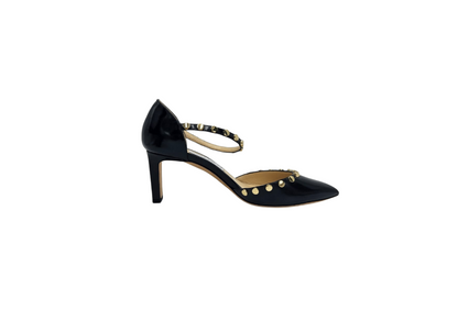 Jimmy Choo Leema 65 Black Nappa Leather Pumps With Beads 39 EU