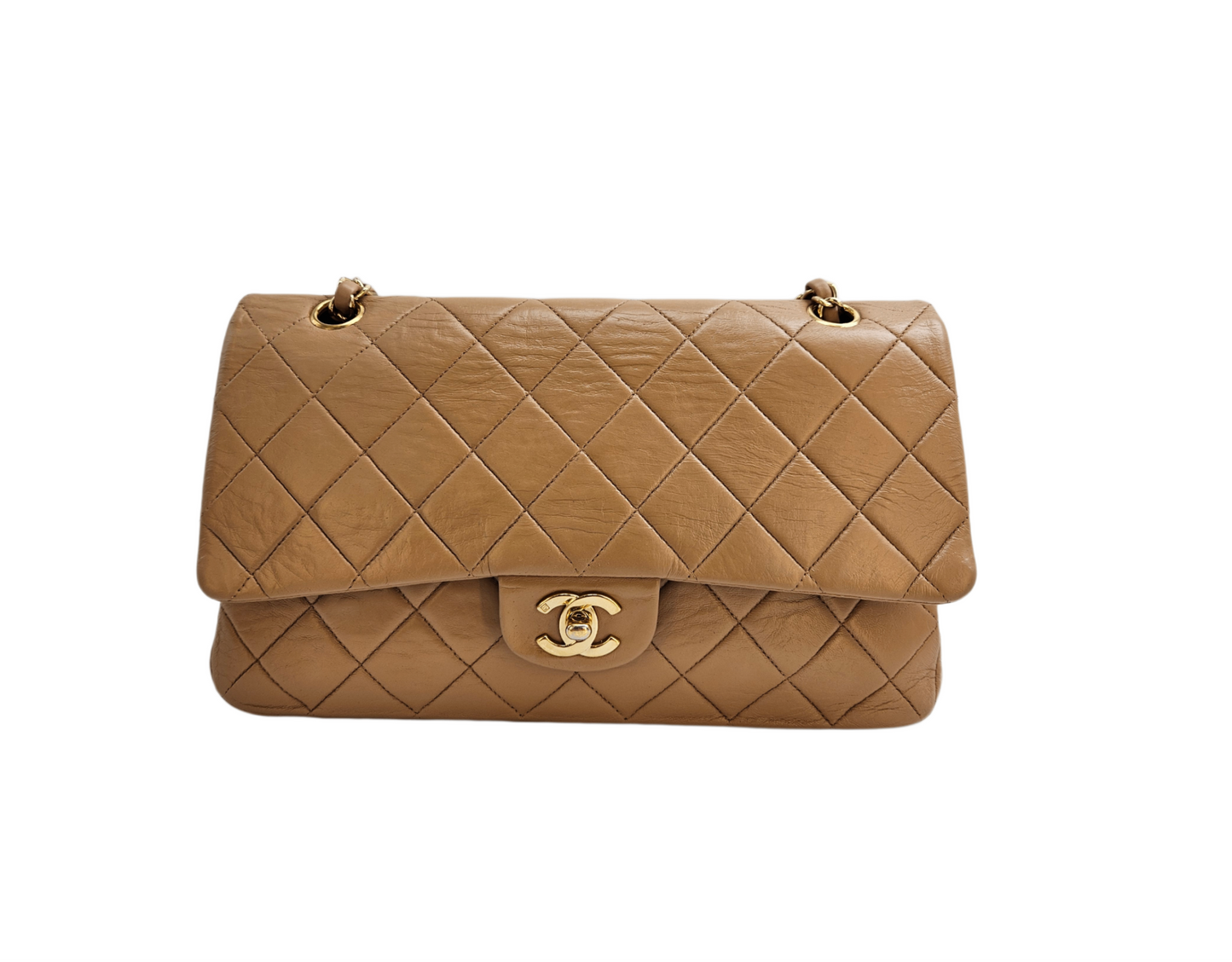 Chanel Beige Classic Medium Bag