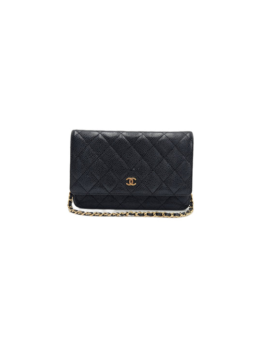 Chanel Caviar Quilted Wallet on Chain WOC GHW