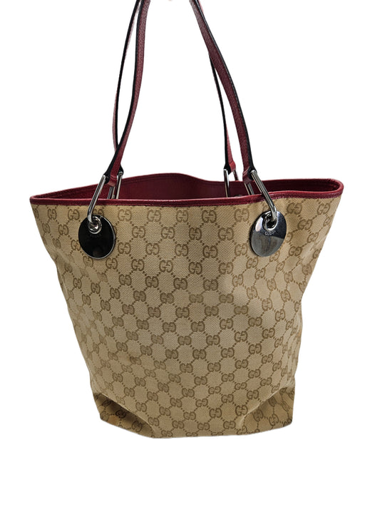 Gucci GG Canvas and Leather Open Tote