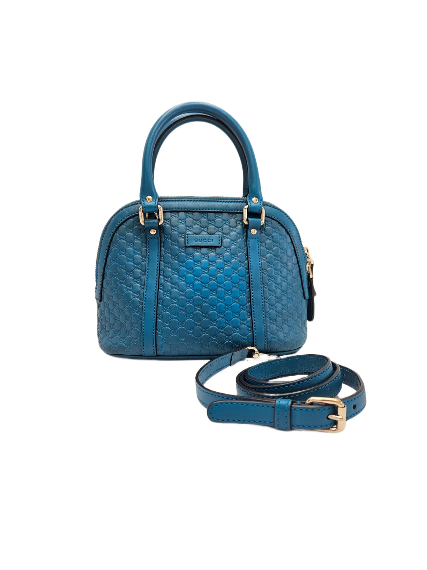 Gucci Blue Microguccissima Leather Mini Nice Dome Bag