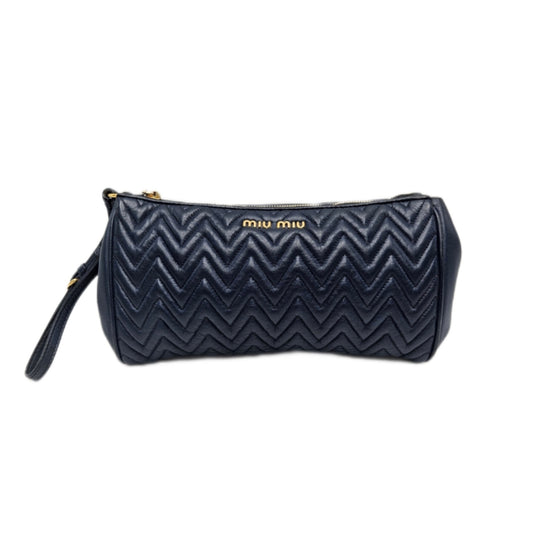 Miu Miu Matelassé Leather Wristlet Clutch