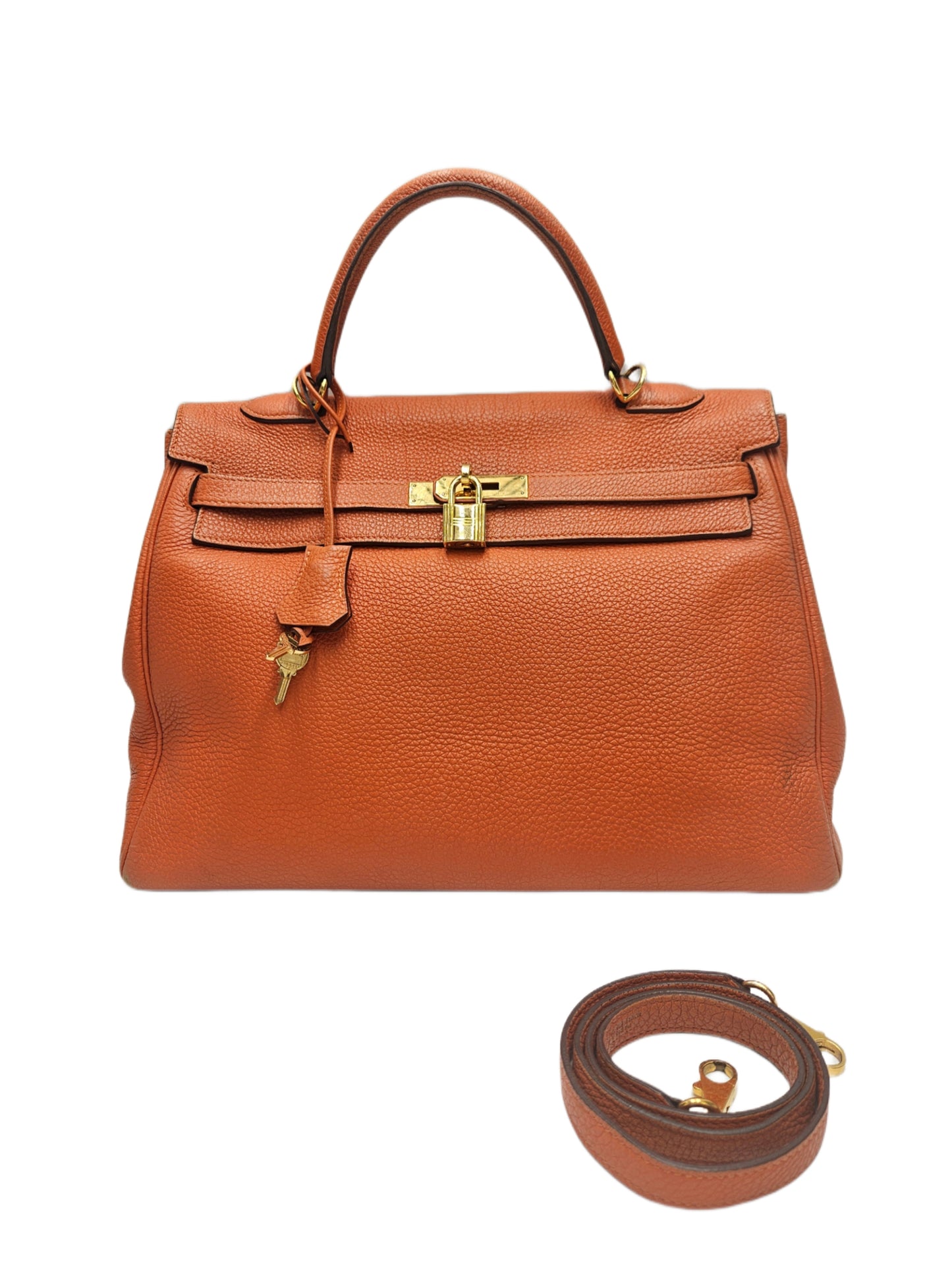 Hermes Kelly Clemence Leather Gold Hardware 35 Bag